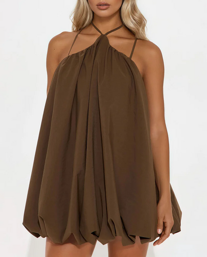 Poplin Bubble Mini Dress