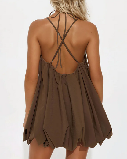 Poplin Bubble Mini Dress