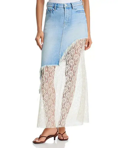 Denim Lace Skirt