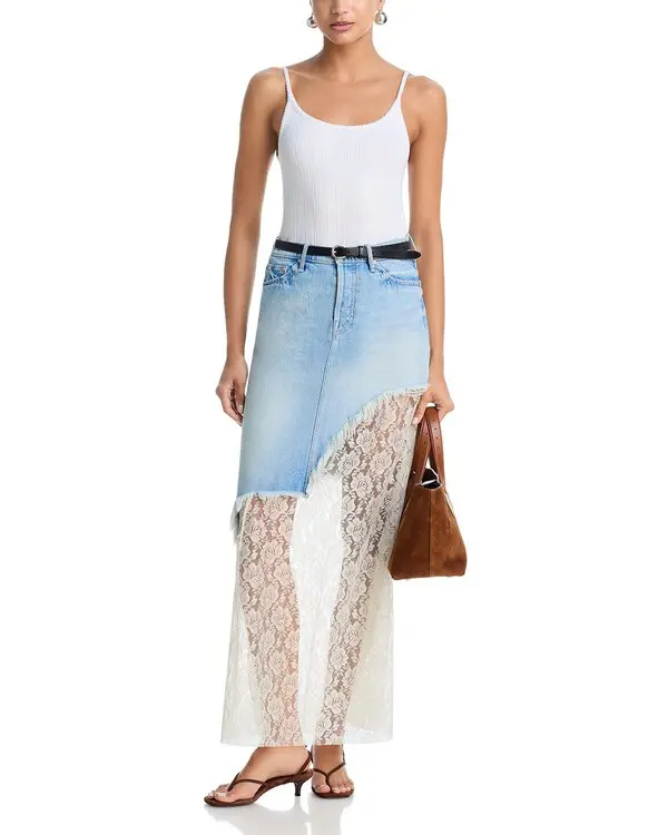 Denim Lace Skirt