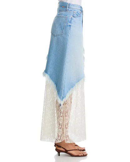 Denim Lace Skirt