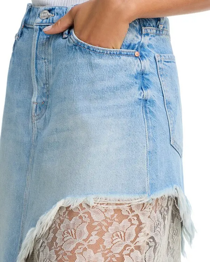 Denim Lace Skirt