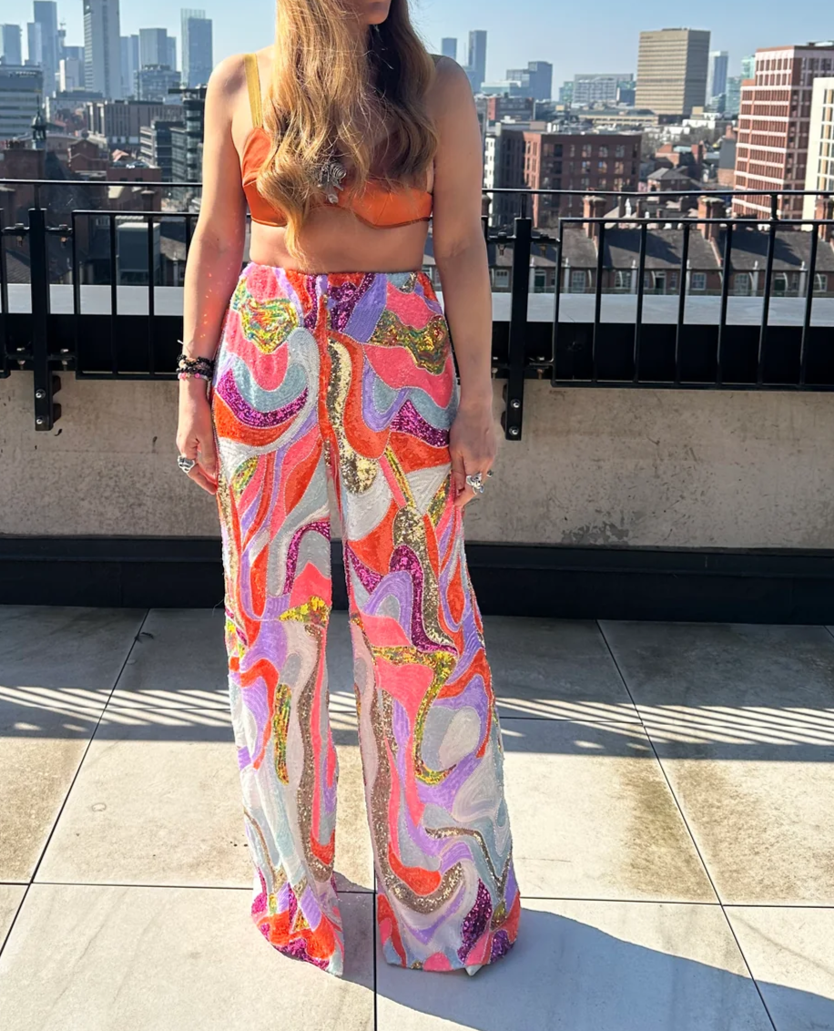 Luxe Beaded Sequin Trousers