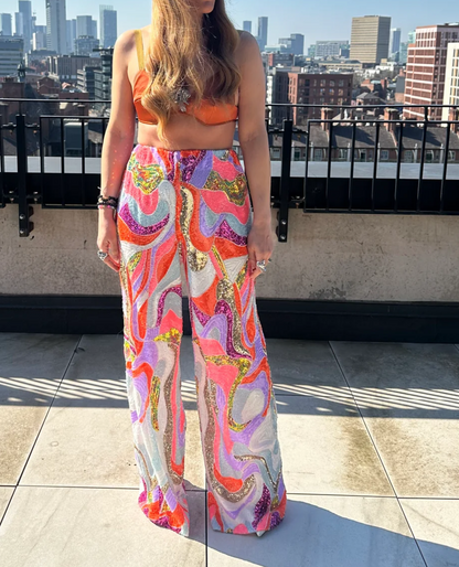 Luxe Beaded Sequin Trousers