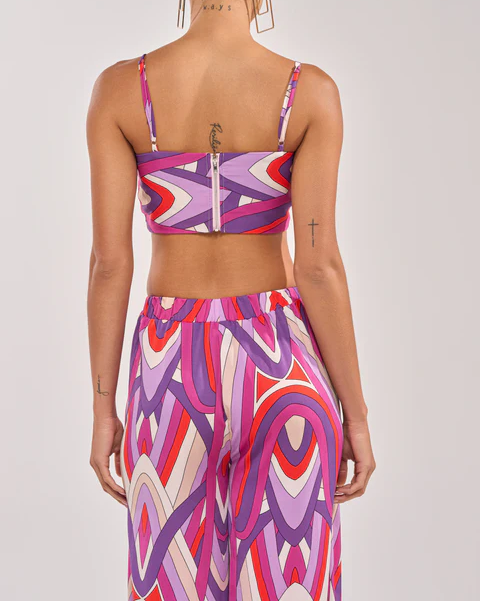 Multicolored Printed Two-Piec