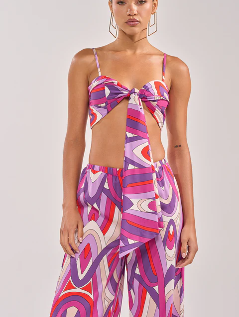 Multicolored Printed Two-Piec