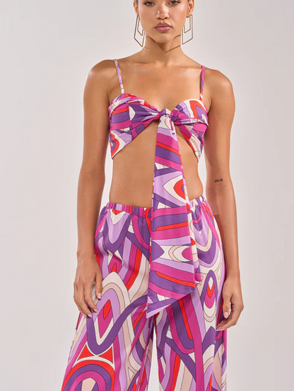 Multicolored Printed Two-Piec