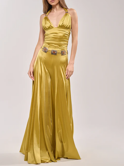 SLINKY TOP+WIDE LEG PANT