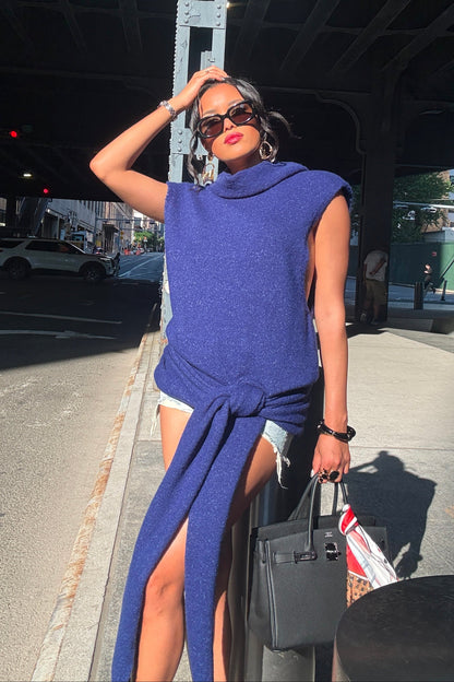 Sleeveless Stretch Knit Skirt