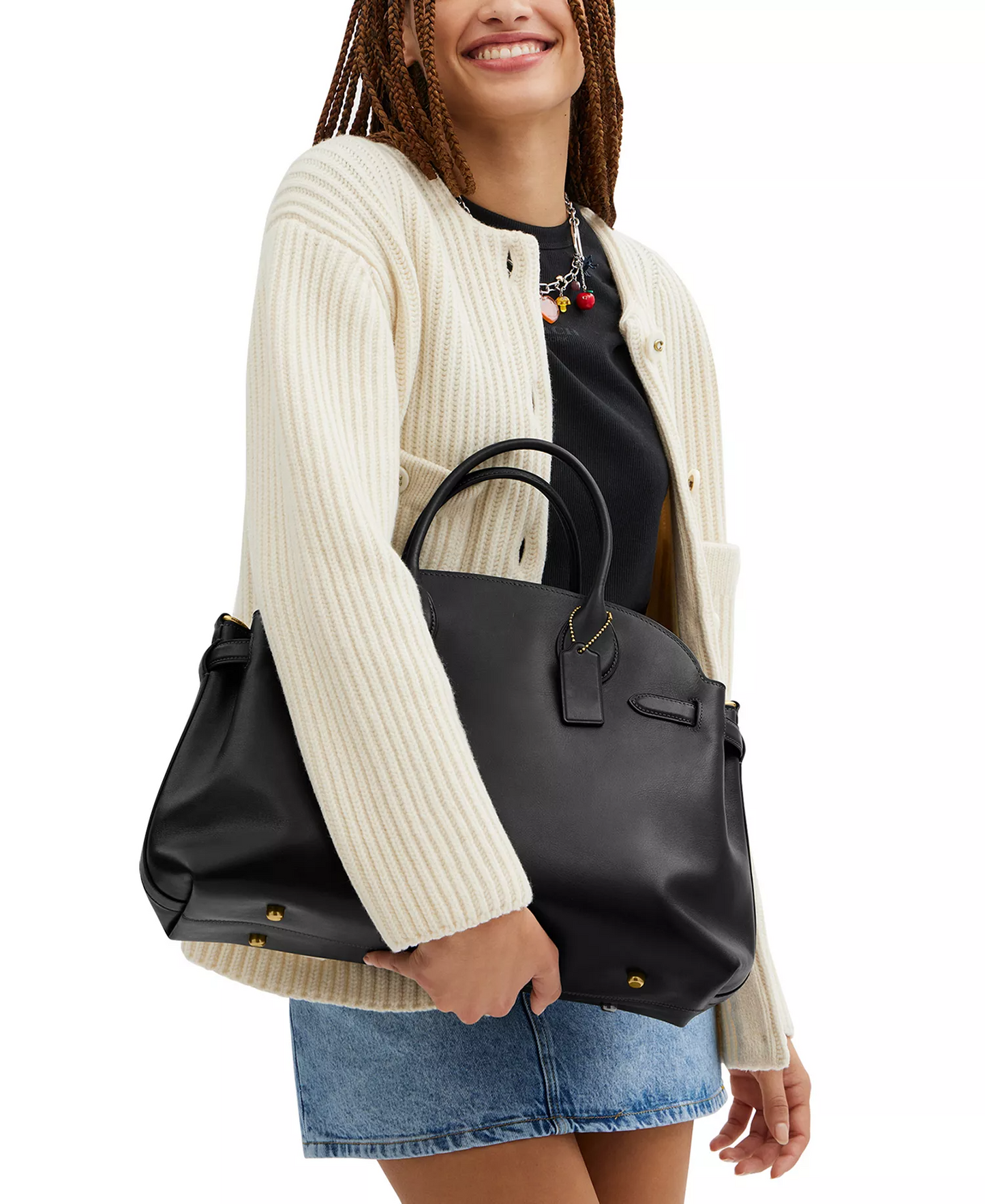 Medium Soft Leather Carryall Bag