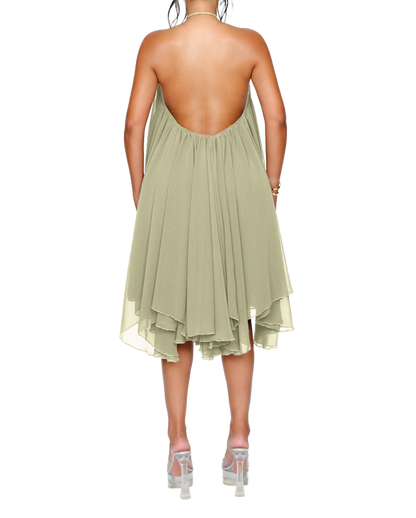 Strapless Pleated Mini Dress