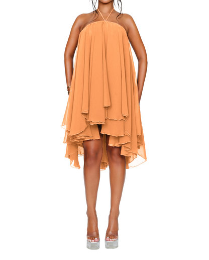 Strapless Pleated Mini Dress