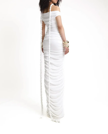 Elegant Pleated Maxi Dress