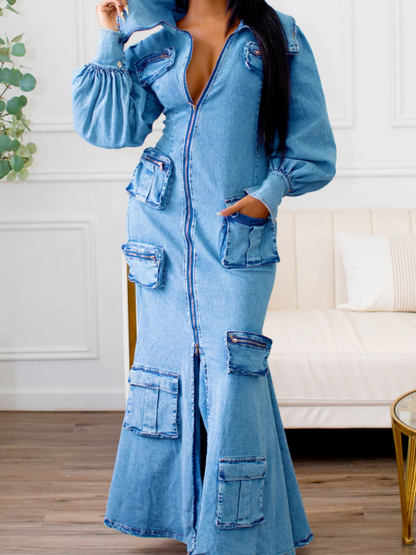 Denim Work Dress