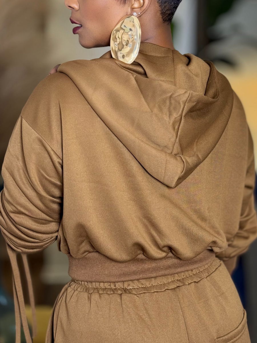 Cutout Detail And Long Tassel Design Sport Set