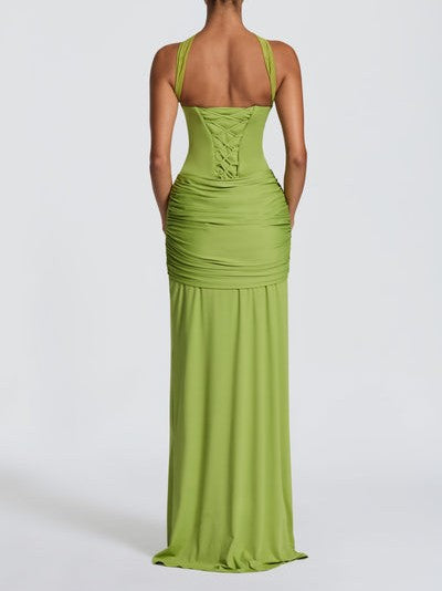 Elegant Pleated Maxi Dress
