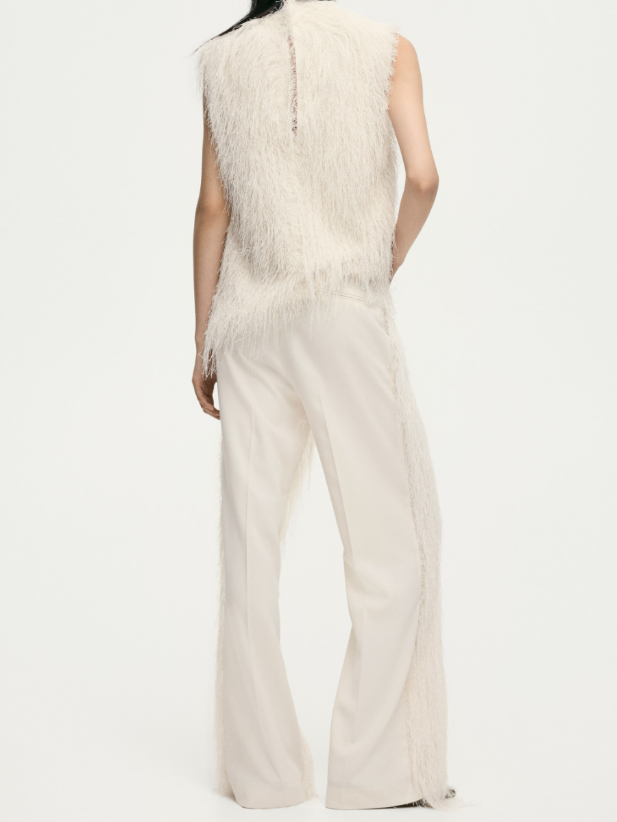 Elegant Tassel Sleeveless Suit