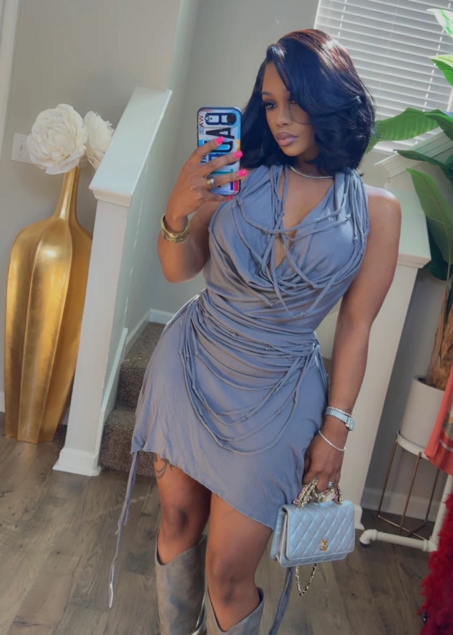 Shades of gray mini dress