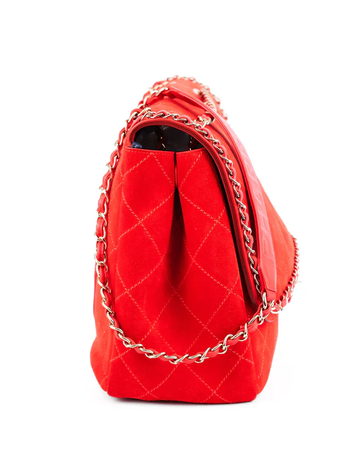 Double-C Suede XXL Classic Flap Bag