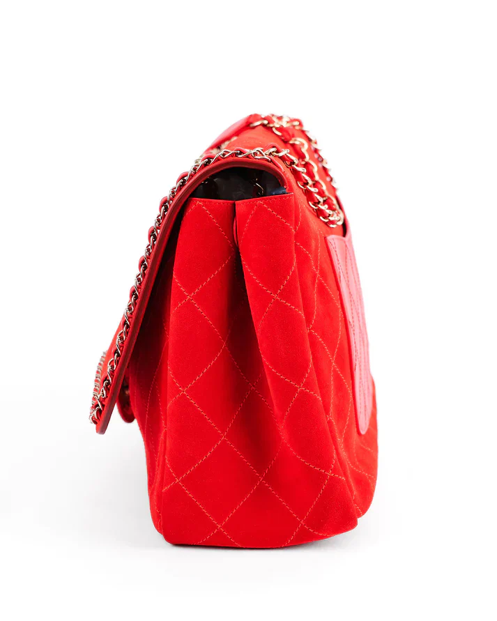 Double-C Suede XXL Classic Flap Bag