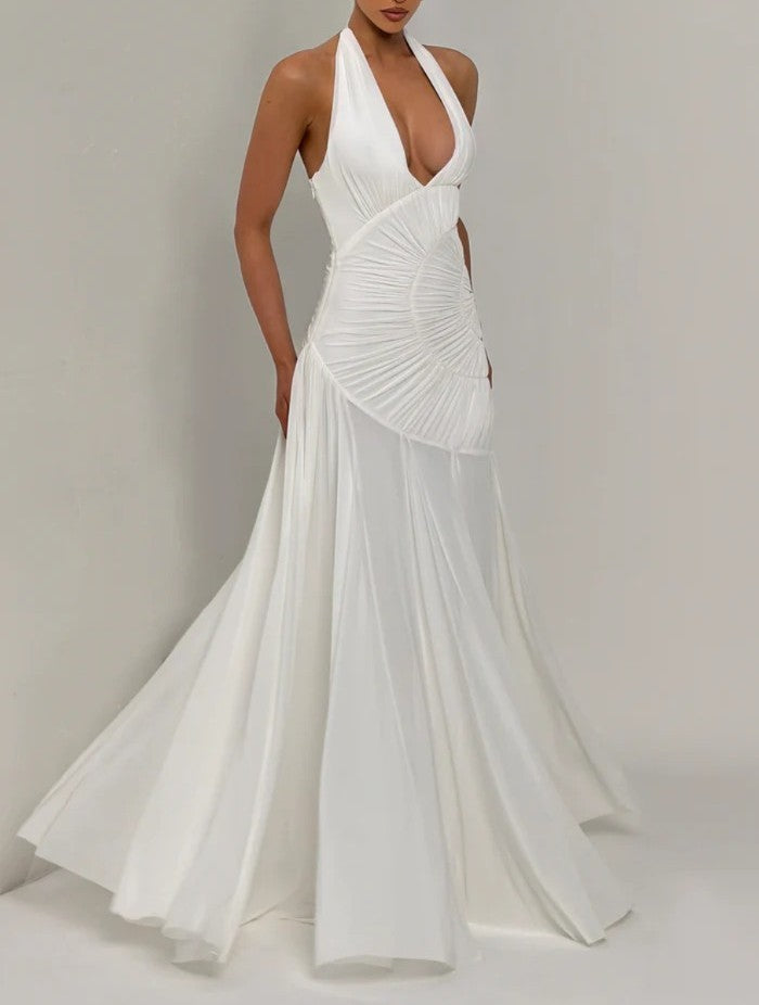 Flowing Pleated Maxi Dress
