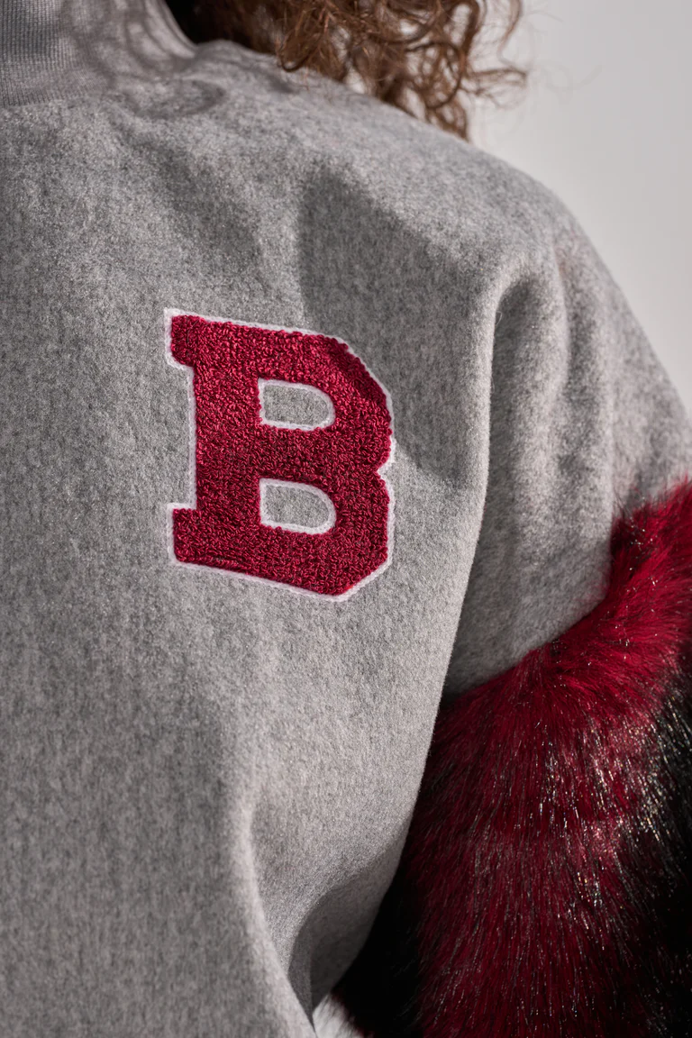 Faux Fur Sleeve Sweat