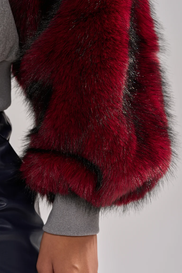 Faux Fur Sleeve Sweat