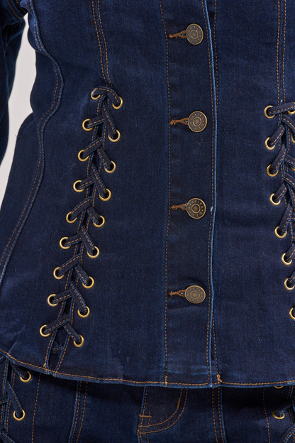 Denim Tie-Front Set