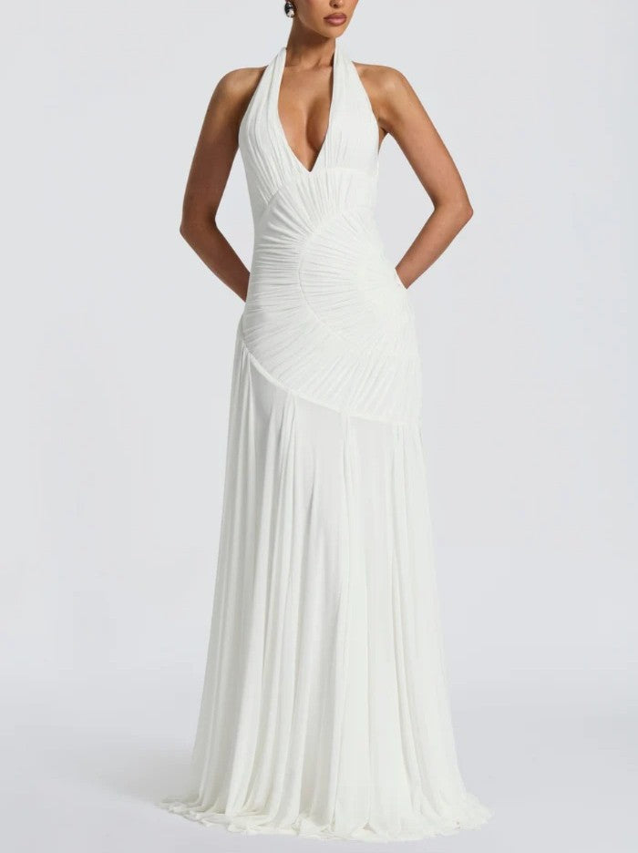 Flowing Pleated Maxi Dress