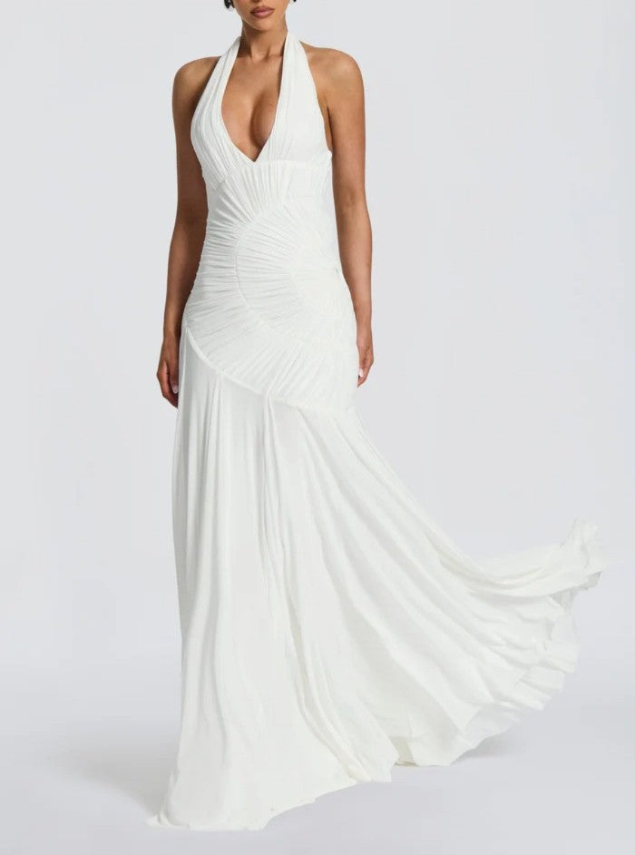 Flowing Pleated Maxi Dress