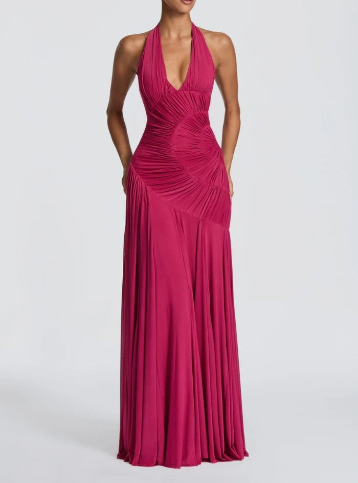 Flowing Pleated Maxi Dress