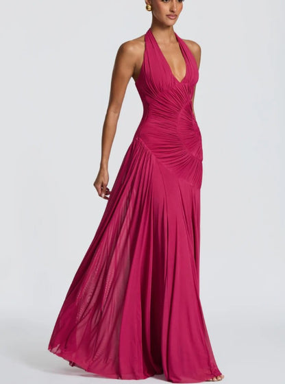 Flowing Pleated Maxi Dress
