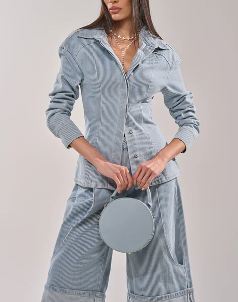 Striped Shirt + Pants Two-Piece Set