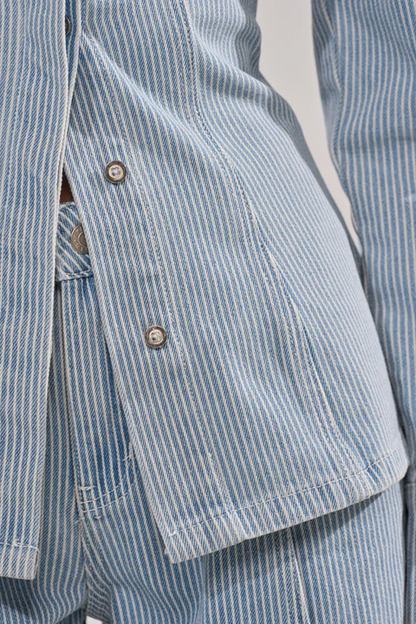 Striped Shirt + Pants Two-Piece Set