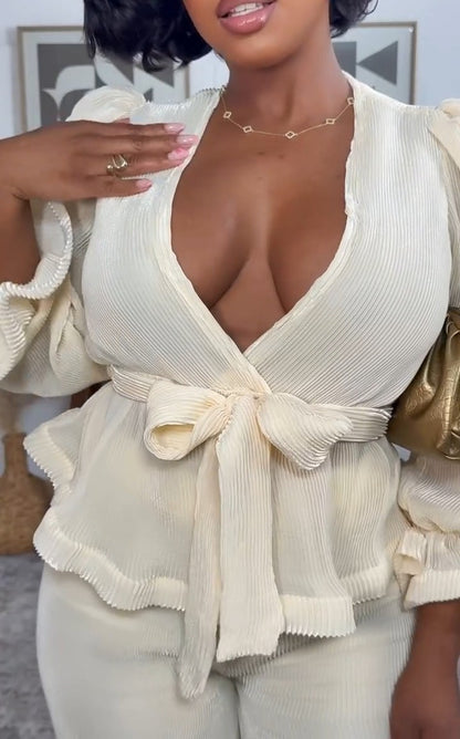 Butter Cream Pants Set