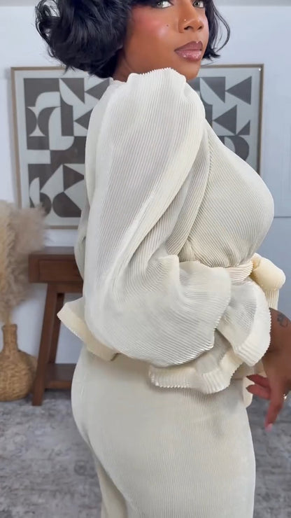 Butter Cream Pants Set