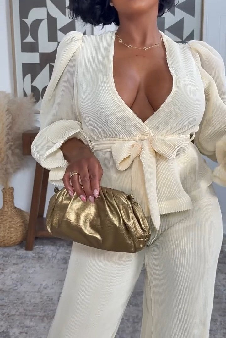 Butter Cream Pants Set