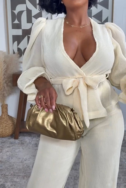 Butter Cream Pants Set