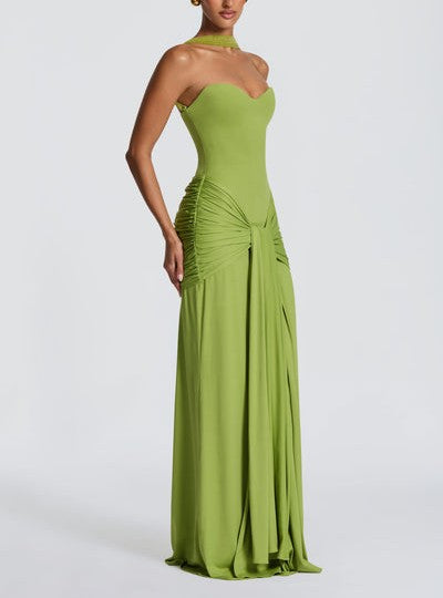 Elegant Pleated Maxi Dress