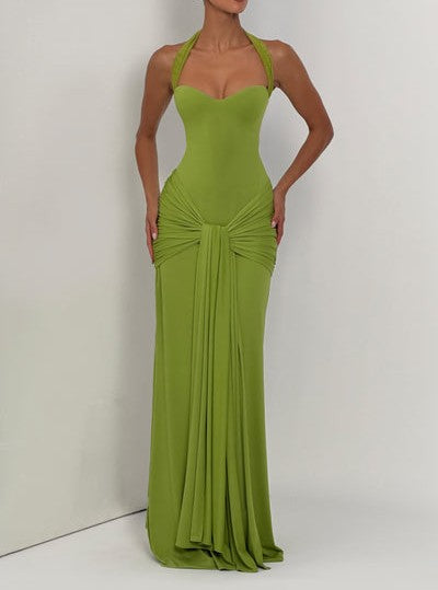 Elegant Pleated Maxi Dress