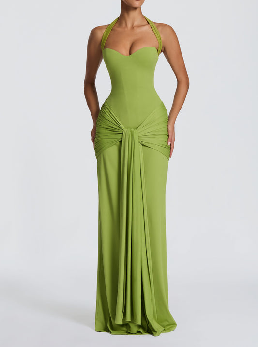 Elegant Pleated Maxi Dress