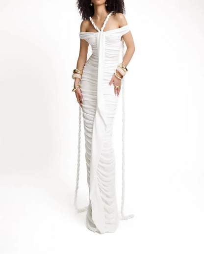 Elegant Pleated Maxi Dress