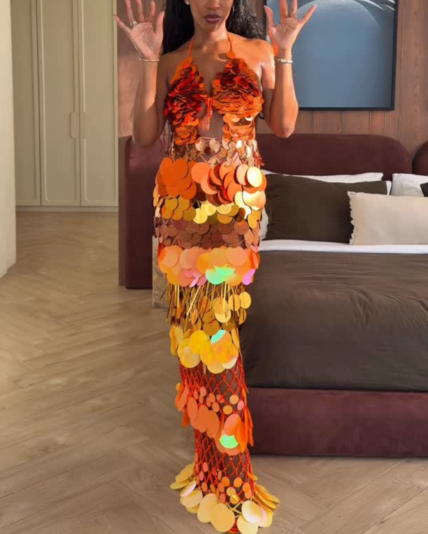 Stretch Sequined Sparkle Dress